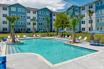 Sparkling Swimming Pool at La Cima Affordable Apartments in Austin, TX